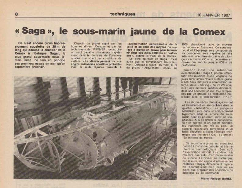 sous marin jaune cx 87